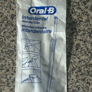 Oral-B Interdental Handle Clip Dental Tool Braces Implants Dentures Cleaning NEW